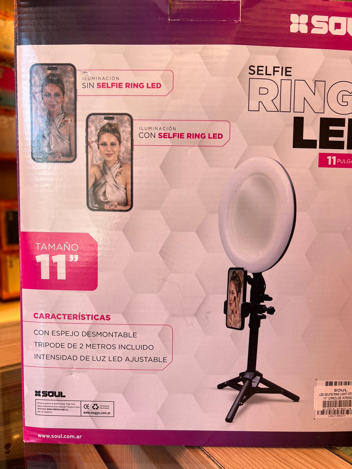 Aro de Luz LED Soul 11" con Trípode y Espejo